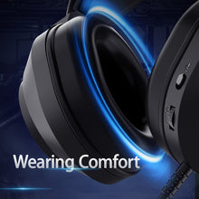 将图片加载到图库查看器,abingo V7 Stereo Gaming Headset for PS4 PC PS5, Noise Cancelling Mic Over Ear Headphones with ENC Mic, RGB LED Light, Virtual 7.1 Surround Sound, Soft Earmuffs for PC,Laptop,with Mic switch