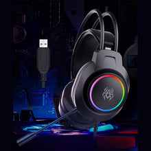 将图片加载到图库查看器,abingo V7 Stereo Gaming Headset for PS4 PC PS5, Noise Cancelling Mic Over Ear Headphones with ENC Mic, RGB LED Light, Virtual 7.1 Surround Sound, Soft Earmuffs for PC,Laptop,with Mic switch