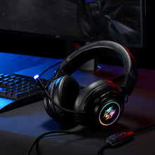 将图片加载到图库查看器,abingo G60 Gaming headset virtual 7.1 surround sound RGB led light USB gaming headphone