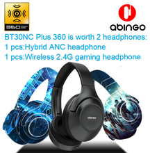 将图片加载到图库查看器,abingo BT30NC Plus 360 Panorama Audio spatial audio bluetooth 2.4G dual wireless Hybrid ANC wireless gaming headset for PS4 Laptop mobile Auriculares inalámbricos Wireless headphones