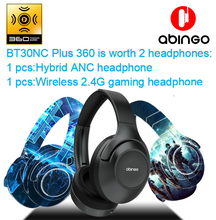 将图片加载到图库查看器，abingo BT30NC Plus 360 Panorama Audio bluetooth 2.4G dual wireless Hybrid ANC wireless gaming headset for PS4 Laptop mobile Auriculares inalámbricos Wireless headphones
