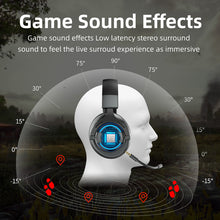 将图片加载到图库查看器,abingo BT60-X Dual Wireless gaming headset with Microphone for PS5, PS4, PC, Mobile, Switch: 2.4GHz Wireless+Bluetooth Fones de ouvido para jogos, Auriculares para juegos
