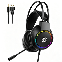 将图片加载到图库查看器,abingo V1RGB Wired Gaming Headset | 50mm Driver, Noise‑Cancelling Mic | OEM Private Label Wholesale for Brand Importers