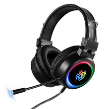 将图片加载到图库查看器,YORO V5RGB gaming headset Stereo Gaming Headset for PS4 PC Xbox One PS5 Controller, Noise Cancelling Over Ear Headphones with Mic, RGB LED Light, Bass Surround, Soft Earmuffs Fones de ouvido para jogos Auriculares para juegos