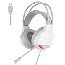 将图片加载到图库查看器,YORO V6U Wired USB Gaming Headset: Lightweight Build - 50mm Drivers - HyperClear Mic - 7.1 Surround Sound - RGB Lighting - Black