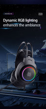 将图片加载到图库查看器,abingo V7 Stereo Gaming Headset for PS4 PC PS5, Noise Cancelling Mic Over Ear Headphones with ENC Mic, RGB LED Light, Virtual 7.1 Surround Sound, Soft Earmuffs for PC,Laptop,with Mic switch
