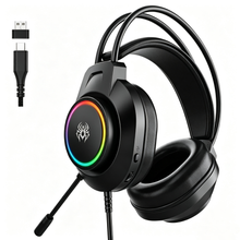 将图片加载到图库查看器,abingo V7CU Wired Gaming Headset | USB & Type-C Dual Port, ENC Noise Cancelling Mic, On‑Off Mic Switch, Immersive Sound & Precise Positional Audio | OEM Wholesale for Global Brands & Importers