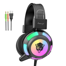 将图片加载到图库查看器,YORO V8RGB gaming headset Stereo Gaming Headset for PS4 PC Xbox One PS5 Controller, Noise Cancelling Over Ear Headphones with Mic, RGB LED Light, Bass Surround, Soft Earmuffs Fones de ouvido para jogos Auriculares para juegos