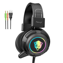 将图片加载到图库查看器,YORO V8RGB gaming headset Stereo Gaming Headset for PS4 PC Xbox One PS5 Controller, Noise Cancelling Over Ear Headphones with Mic, RGB LED Light, Bass Surround, Soft Earmuffs Fones de ouvido para jogos Auriculares para juegos