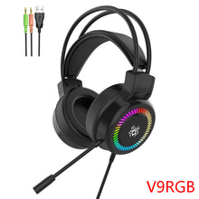 将图片加载到图库查看器,YORO V9RGB gaming headset Stereo Gaming Headset for PS4 PC Xbox One PS5 Controller, Noise Cancelling Over Ear Headphones with Mic, RGB LED Light, Bass Surround, Soft Earmuffs Fones de ouvido para jogos Auriculares para juegos