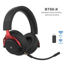 将图片加载到图库查看器,abingo BT60-X Dual Wireless gaming headset with Microphone for PS5, PS4, PC, Mobile, Switch: 2.4GHz Wireless+Bluetooth Fones de ouvido para jogos, Auriculares para juegos