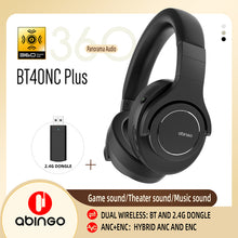 将图片加载到图库查看器,abingo BT40NC Plus 360 bluetooth 2.4G dual wireless Hybrid ANC gaming headset with spatial audio for PS4 best wireless gaming headset 2024 Auriculares inalámbricos