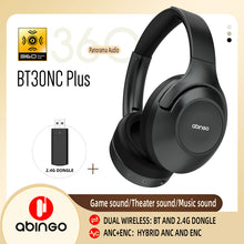 将图片加载到图库查看器,abingo BT30NC Plus 360 Panorama Audio spatial audio bluetooth 2.4G dual wireless Hybrid ANC wireless gaming headset for PS4 Laptop mobile Auriculares inalámbricos Wireless headphones