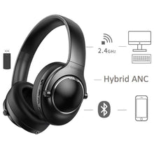 将图片加载到图库查看器,Abingo BT80NC Plus bluetooth 2.4G dual wireless Hybrid ANC gaming headset Active Noise Cancelling Headphone With ENC Mic over-ear  Auriculares inalámbricos Wireless headphones