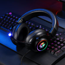 将图片加载到图库查看器,abingo G60 Gaming headset virtual 7.1 surround sound RGB led light USB gaming headphone