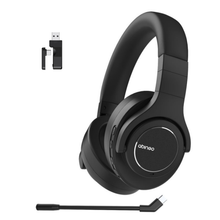 将图片加载到图库查看器，abingo BT40 Dual Wireless Hybrid ANC Over-Ear Headset, Wind Noise Reduction, Detachable ENC Mic, Premium Leather Headband, Rotatable Foldable Design, HiFi Sound Quality, Multi-Scenario Business &amp; Gaming Headphone for Global Brands Wholesale &amp; OEM
