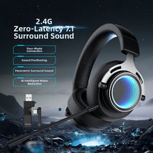 将图片加载到图库查看器，abingo BT70 Dual Wireless 4-mode gaming headset with Microphone for PS5, PS4, PC, Mobile, Switch: 2.4GHz Wireless+Bluetooth Fones de ouvido para jogos, Auriculares para juegos
