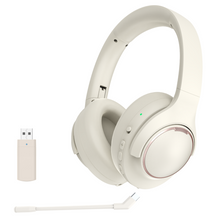 将图片加载到图库查看器，Abingo BT80NC Max Multifunctional Over‑Ear Headset | Hybrid Active Noise Cancelling, Dual‑Wireless 2.4G &amp; Bluetooth, Detachable Boom Mic + Built‑in ENC Mic, Rotatable Foldable Business Design | OEM Wholesale for Global Brands &amp; Distributors
