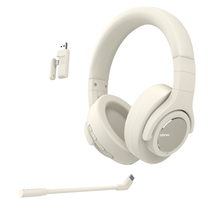 将图片加载到图库查看器，abingo BT40 Dual Wireless Hybrid ANC Over-Ear Headset, Wind Noise Reduction, Detachable ENC Mic, Premium Leather Headband, Rotatable Foldable Design, HiFi Sound Quality, Multi-Scenario Business &amp; Gaming Headphone for Global Brands Wholesale &amp; OEM
