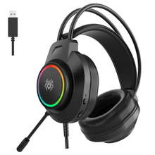 将图片加载到图库查看器，abingo V7U Lightweight USB Wired Gaming Headset, Ergonomic comfortable Fit Design, ENC HD Clear Call,Mic Mute &amp; Volume Control,Precise Sound Positioning &amp; Footstep Recognition,Gaming Headphone for Global Brands, Importers &amp; OEM Wholesale
