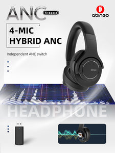 abingo BT40NC Plus 360 bluetooth 2.4G dual wireless Hybrid ANC wireless gaming headset for PS4 PS5 PC Laptop mobile  Auriculares inalámbricos